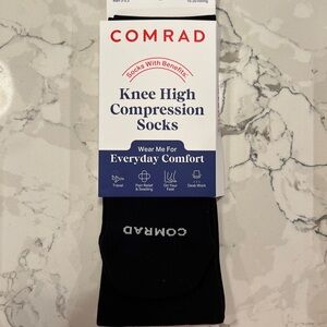 Comrad Black Knee High Compression Socks